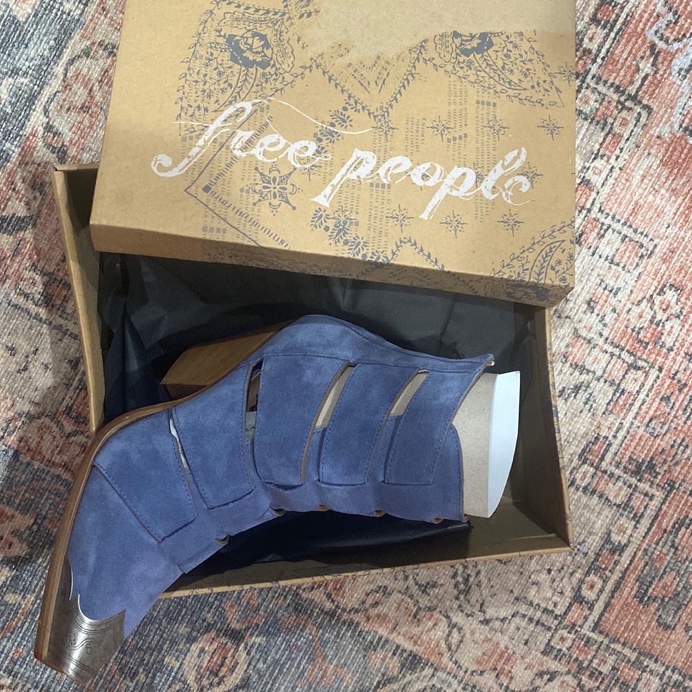 NIB Free People Brayden Fisherman Boot Boardwalk Blue 38